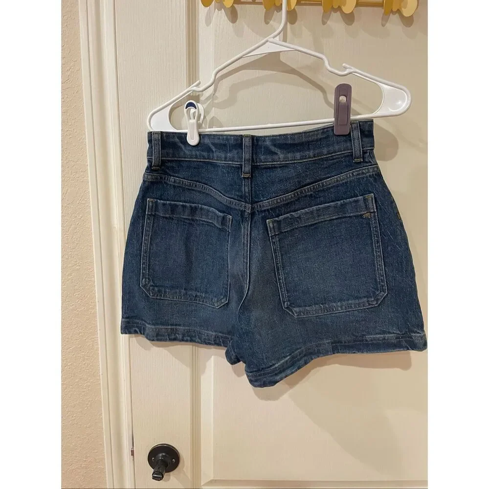 Madewell Curvy Emmett Shorts in a dark wash denim NWT - Picture 5 of 8